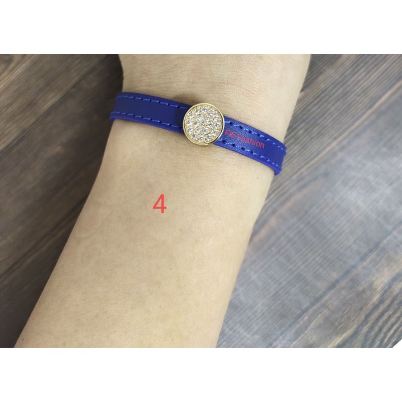 Fifi Fashion Liontin Charm pandora 3 Model Perhiasan Lapis emas Untuk Gelang Tali Kulit 12#