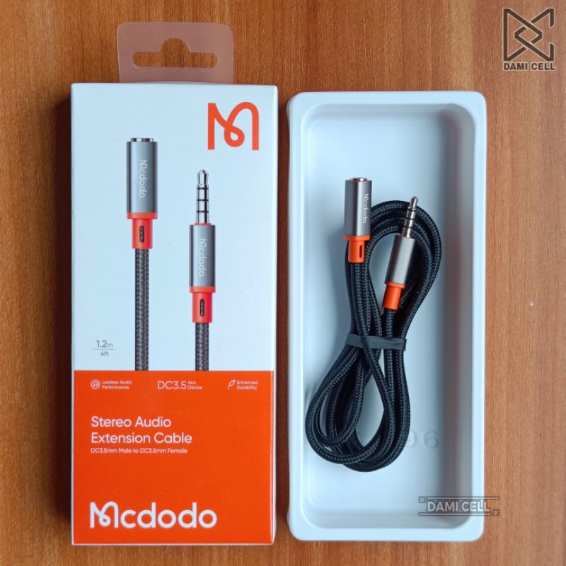 MCDODO A-0800 Audio Extension Cable Adapter Jack 3.5mm Panjang 1.2m