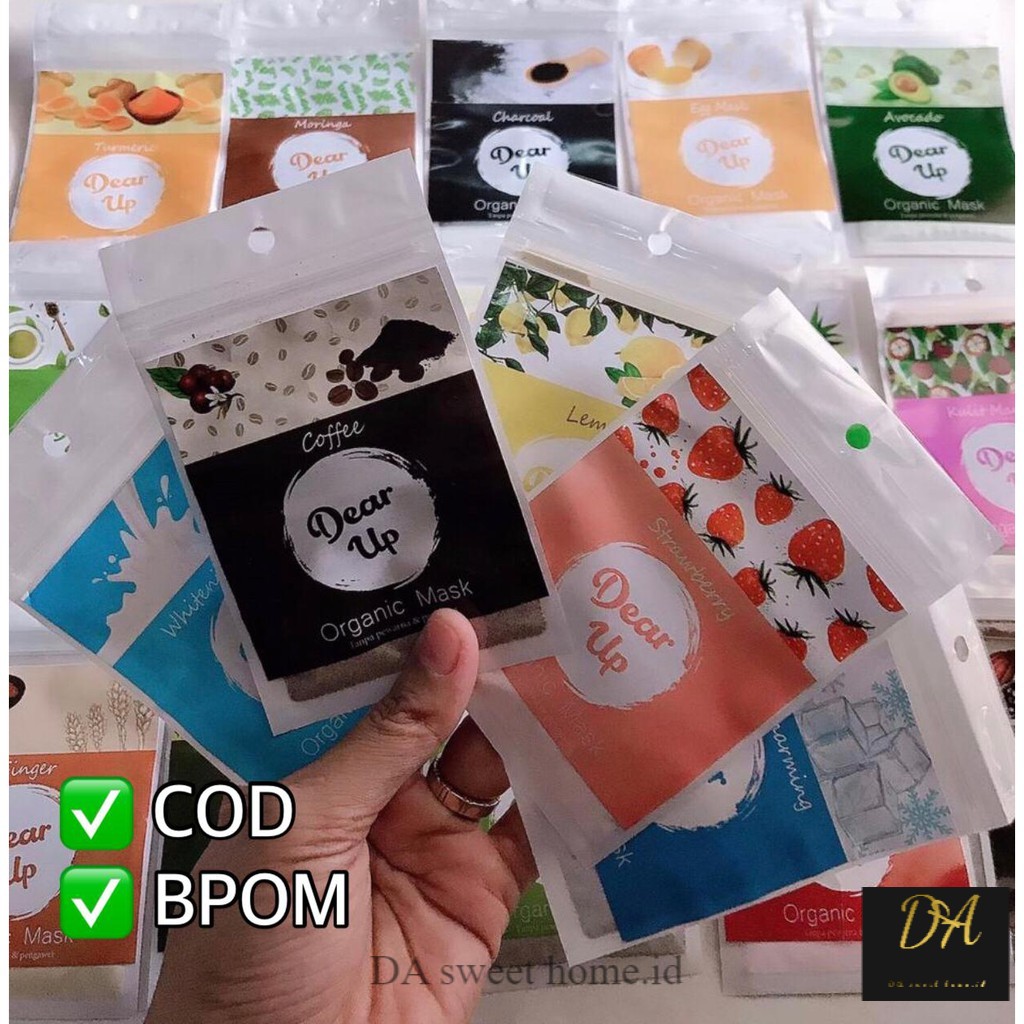 BPOM DEAR UP MASKER ORGANIK 20 VARIAN