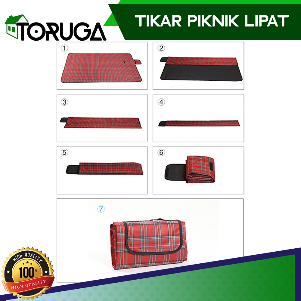Matras Tikar Tiker Piknik Lipat 150x180 Foldable Traveling Camping