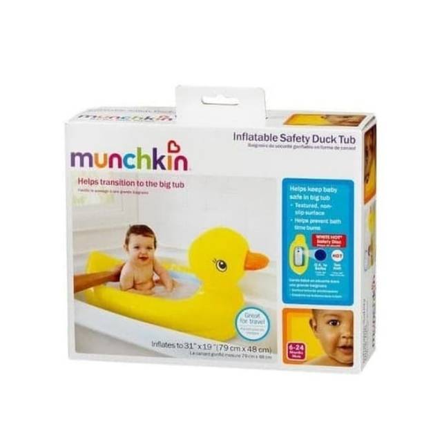 ORIGINAL  MUNCHKIN  Inflatable Duck Tub Bak Mandi Bayi  Tiup  Baby Bathtub