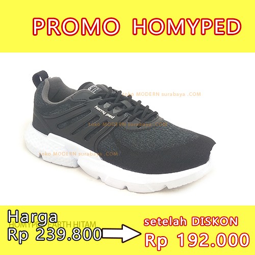 HOMYPED EARTH HITAM sepatu pria sepatu casual sneakers