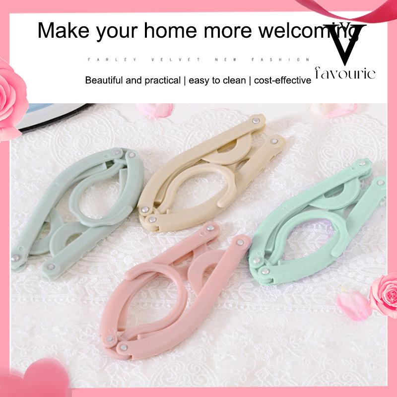 [COD]Gantungan Lipat Multifungsi Portabel Perjalanan Non-Slip Rak Pakaian Mini Plastik Luar Ruangan-FA