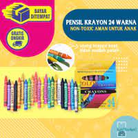 

Pensil CRAYON 24 WARNA / Crayon Set Anak 24 Pcs / Oil Pastel Mewarnai Melukis Kebutuhan Sekolah