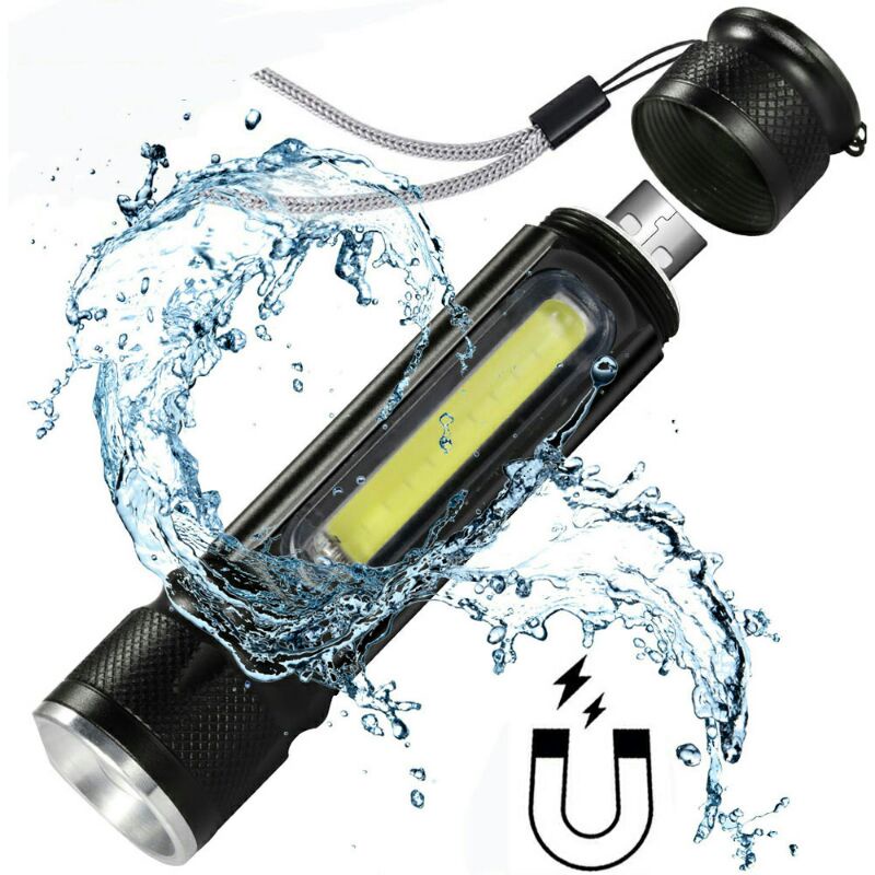 Senter LED Lantera USB Rechargeable Cree XML T6 + Cob 2300 Lumens wy8106