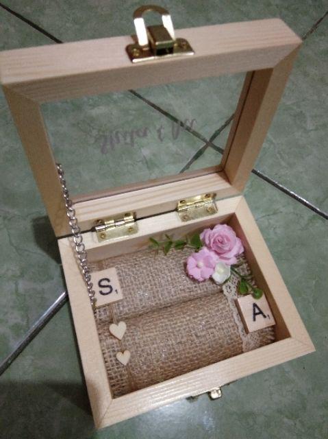Kotak Cincin Kayu . Kotak Mahar . Kotak Perhiasan . Kotak Seserahan . Kotak Cincin Kayu
