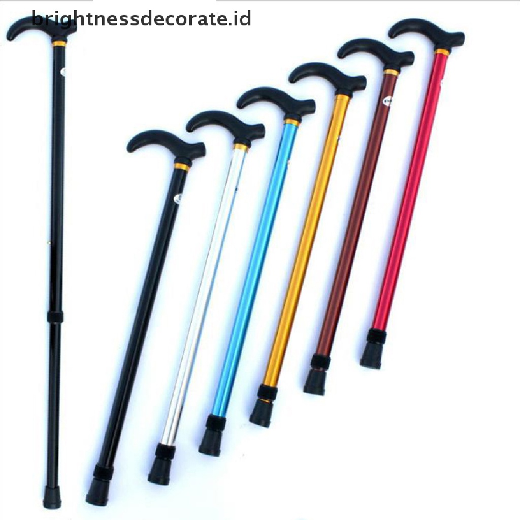 Tongkat Jalan 2 Bagian Stabil Anti Slip Dapat Disesuaikan Untuk Orang Tua