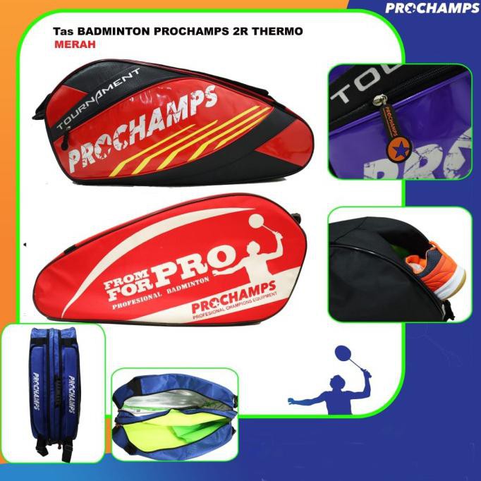TAS PROCHAMPS 2R THERMO TAS RAKET BADMINTON - Merah