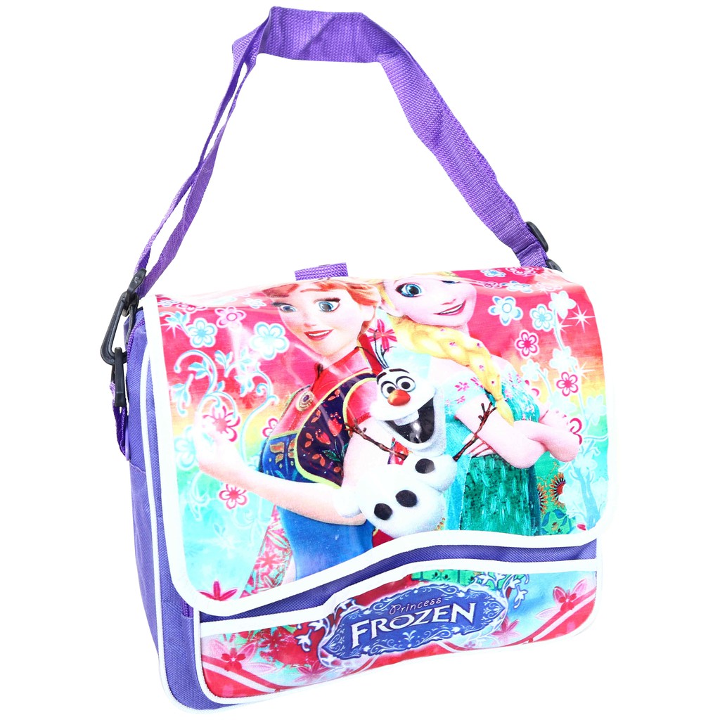 Tas Anak Frozen Ungu Cantik 2in1 Selempang Gendong Tas Sekolah PAUD TK Hangout Perempuan Murah