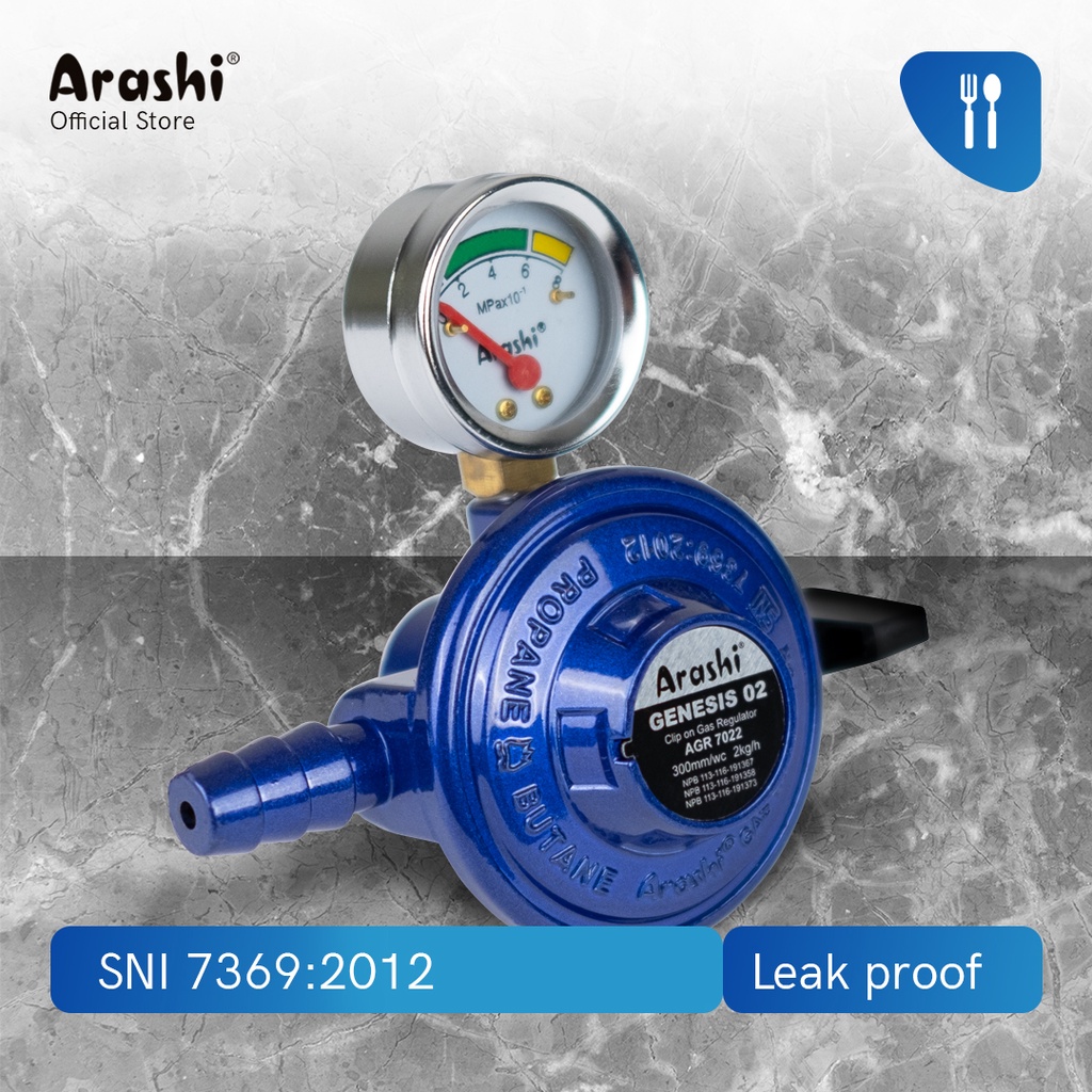 Arashi GENESIS 02 Regulator Kompor Gas Anti Bocor SNI