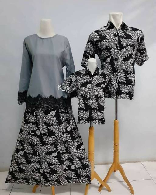 GROSIR BATIK COUPLE ROK N BLUS KLOK LAWASAN