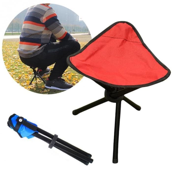 Kursi Lipat Mancing Portable Mini Outdoor Folding Legged Beach Stool Chair Kursi Mancing Lipat SJD-1