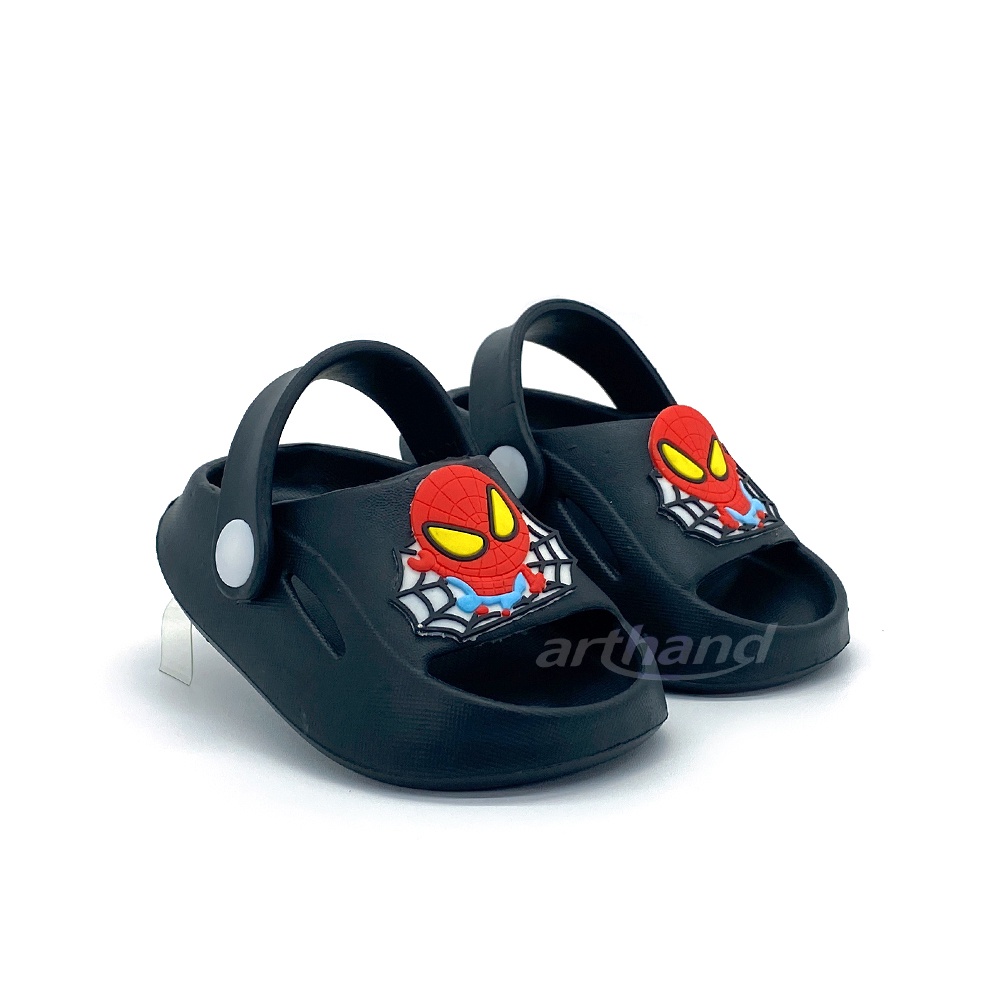 Arthand01 - Sandal Anak Laki-laki Selop Tali Belakang Model Karakter Spider Lucu NEW