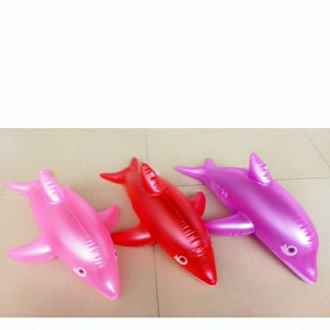 Mainan Tiup Karakter Lumba-Lumba Metalik Mini
