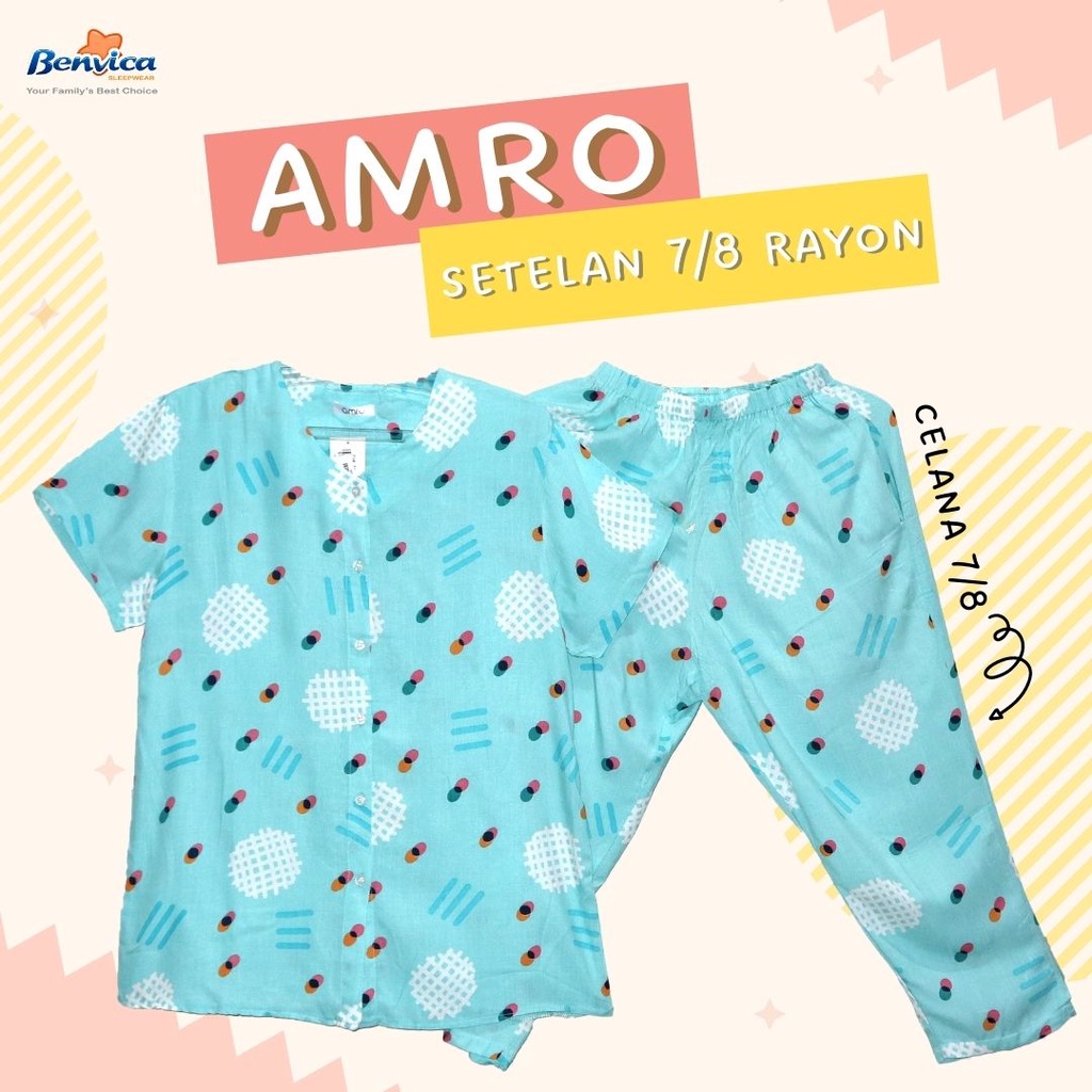 Baju Tidur Setelan 7/8 Rayon Amro