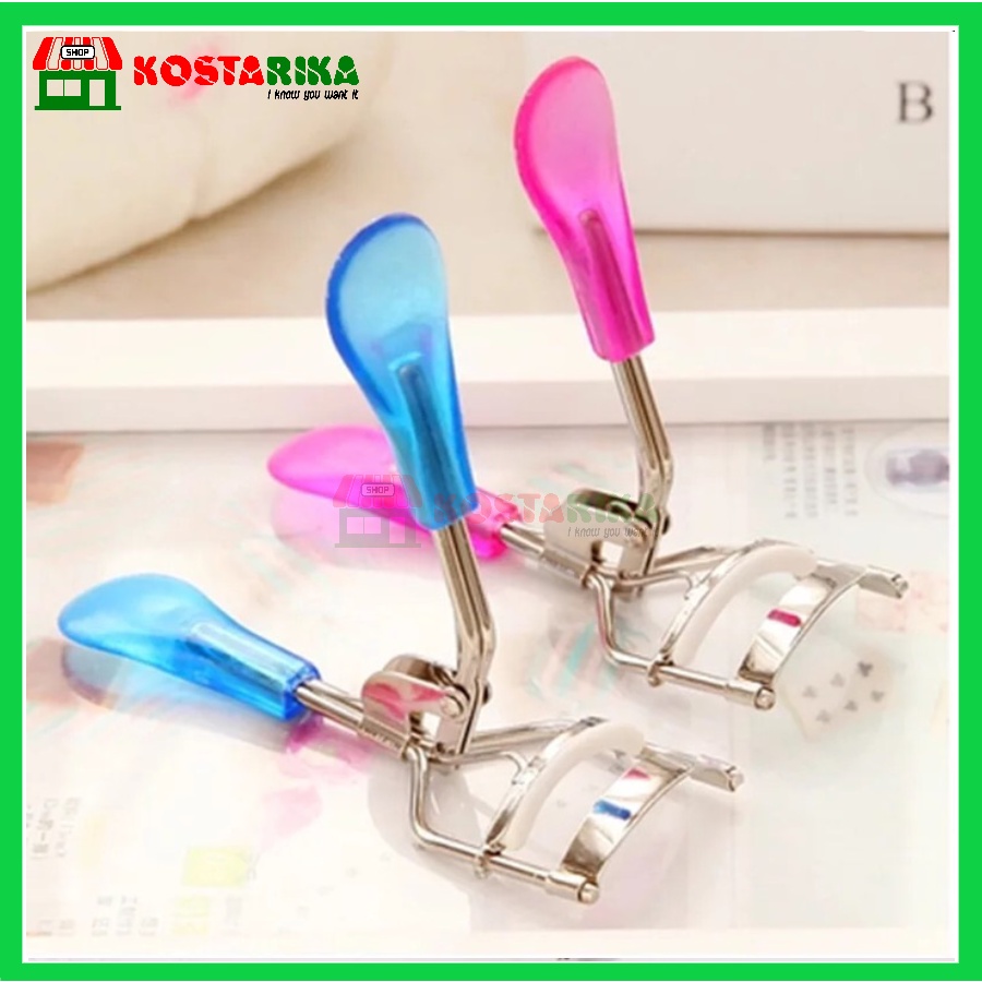 Penjepit Bulu Mata Stainless Steel dengan Bantalan Eyelash Curler Pelentik Bulu Mata