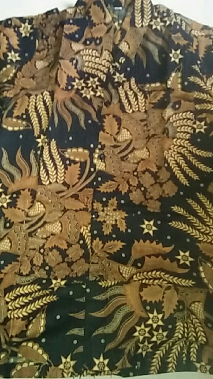 Batik Couple Ayah Anak Manggar Sogan Hem Kemeja Sarimbit