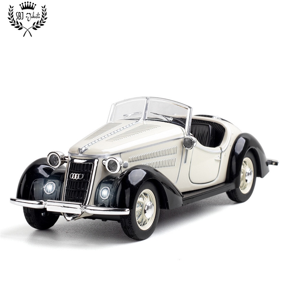 DIECAST miniatur MOBIL AUDI WANDERER W25K ROADSTER 1936 SKALA 1:32