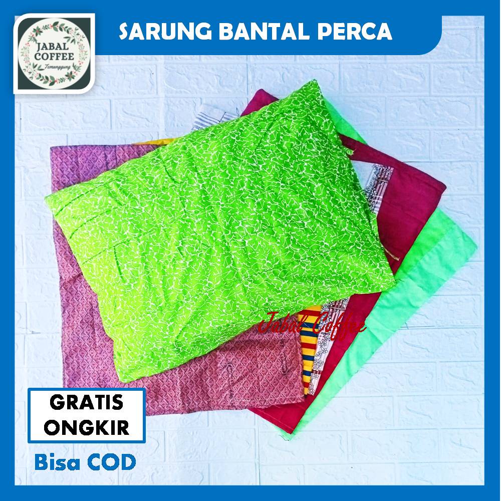 Sarung Bantal Perca / Sarung Bantal Tidur / Urung Bantal Guling Kapuk Ukuran 62 cm x 52 cm J160