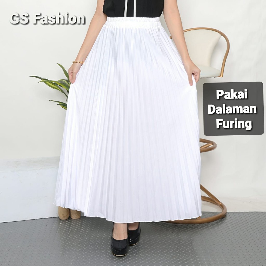 GS-ROK PLISKET PREMIUM, PUTIH AD DALAMAN FURING BAHAN HYGET PREMIUM/ROK PLISKET MUS