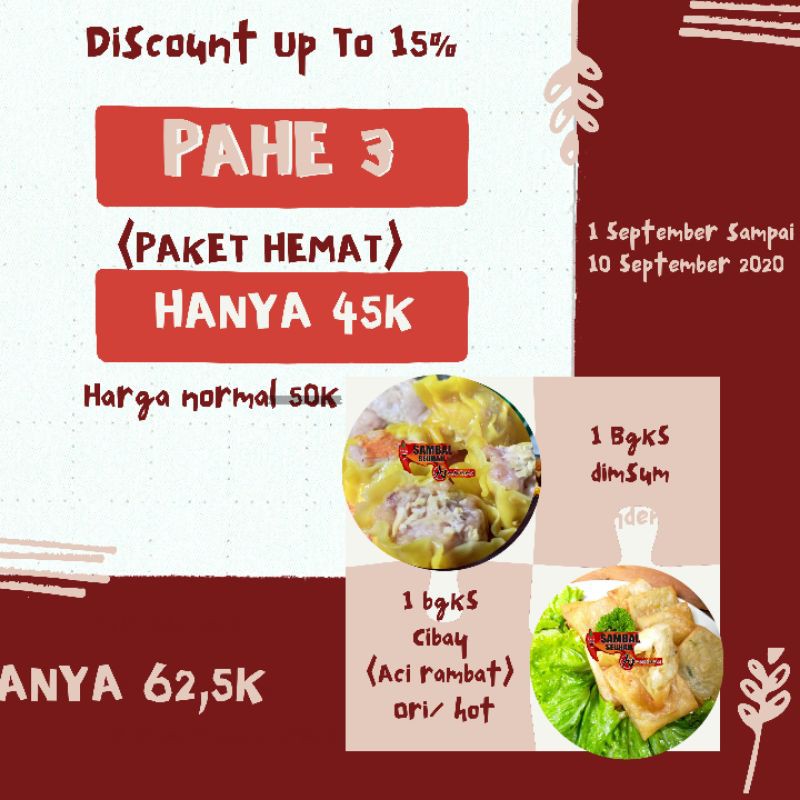 

PAket HEmat 3 (Dimsum Frozen + Cibay Frozen Ori/Hot)
