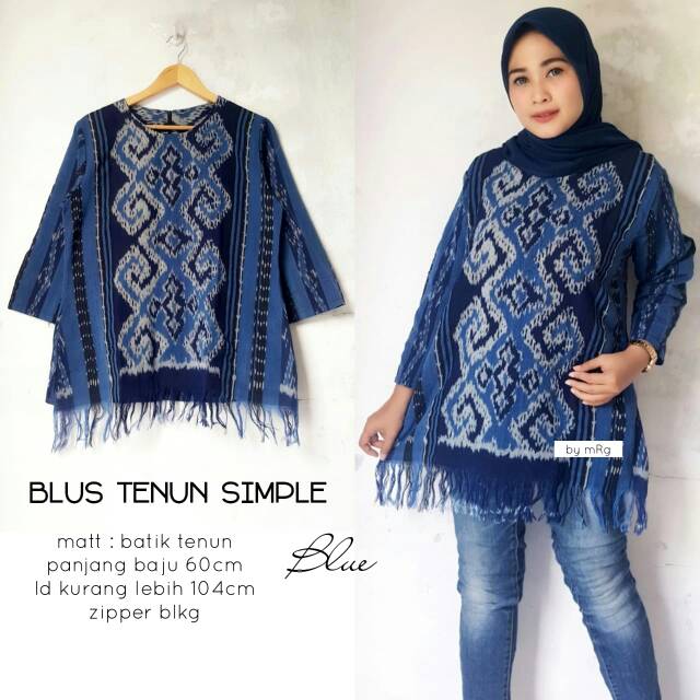 Atasan Motif Tenun Modern Blus Motif Tenun Atasan Model Tenun Jumbo Blus Motif Tenun Size Besar Shopee Indonesia