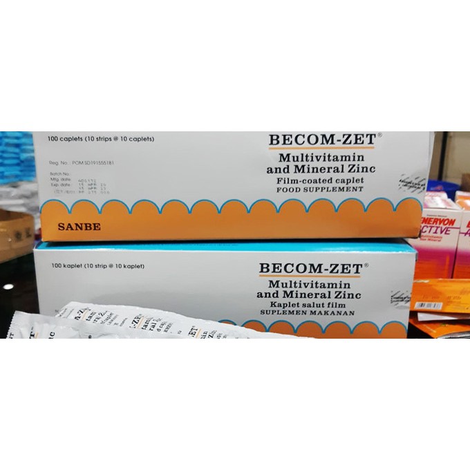 BECOM - ZET, 1 BOX ISI 1O STRIP - Multivitamin daya tahan tubuh