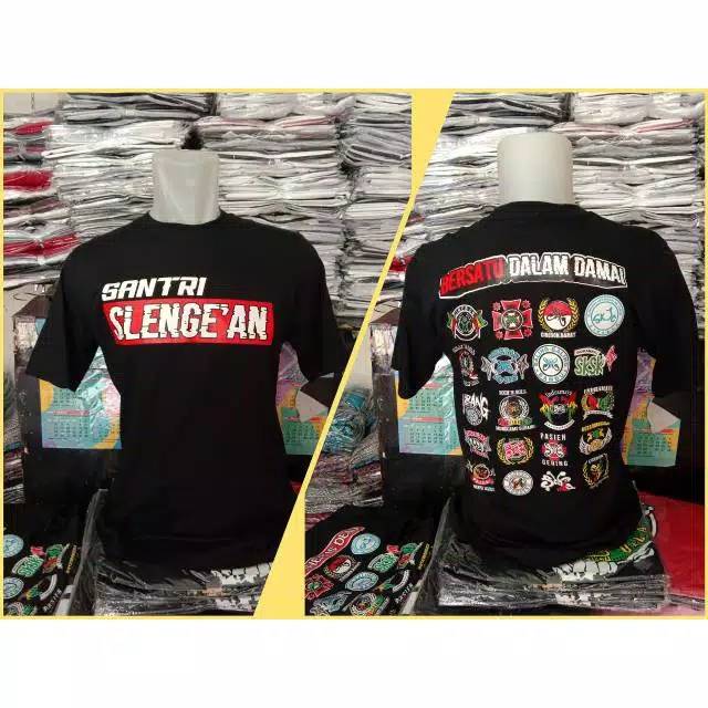 Kaos santri Slenge'an slengean slank combed plastisol santri gaul santri milenial gaul