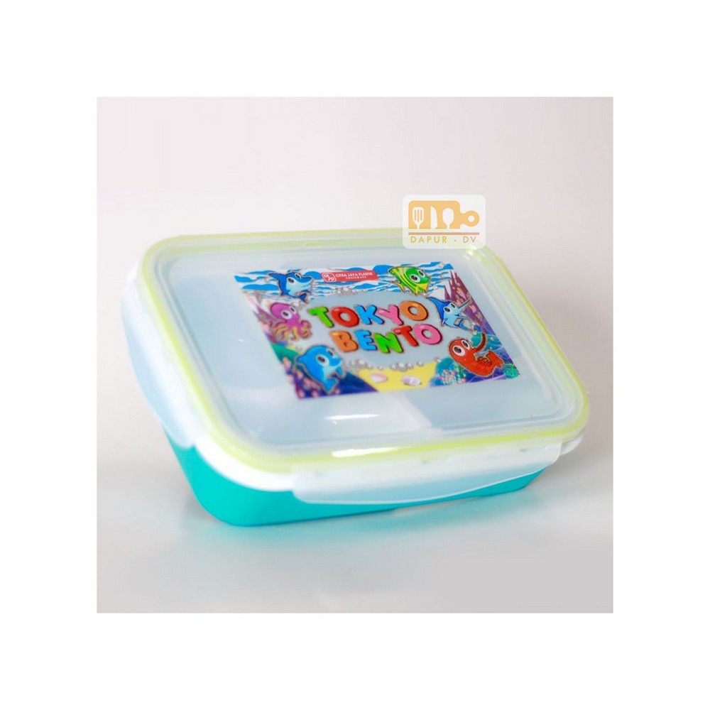 Lunch Box Bento Box Plastik 4 Sekat Premium - Warna