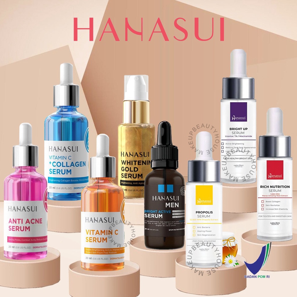 [PROMO] HANASUI Serum Wajah Whitening Gold  Anti Acne  Bright Up  Propolis Vitamin C Men Bright  Ric