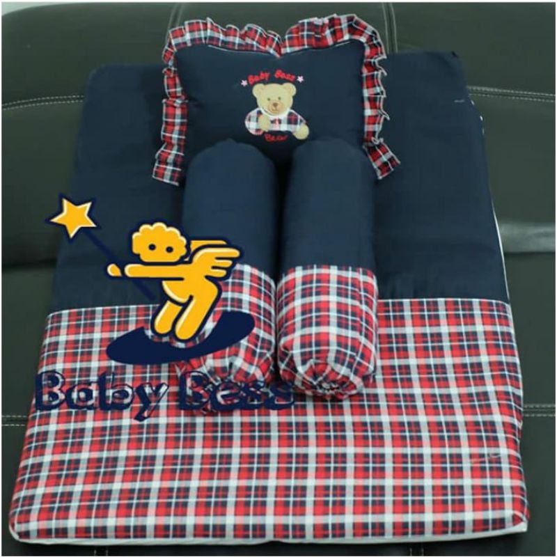 Set 3 in 1 Perlengkapan tidur bayi Kasur Bantal Guling / Matras bess tua / kasur bayi bes /kado bayi