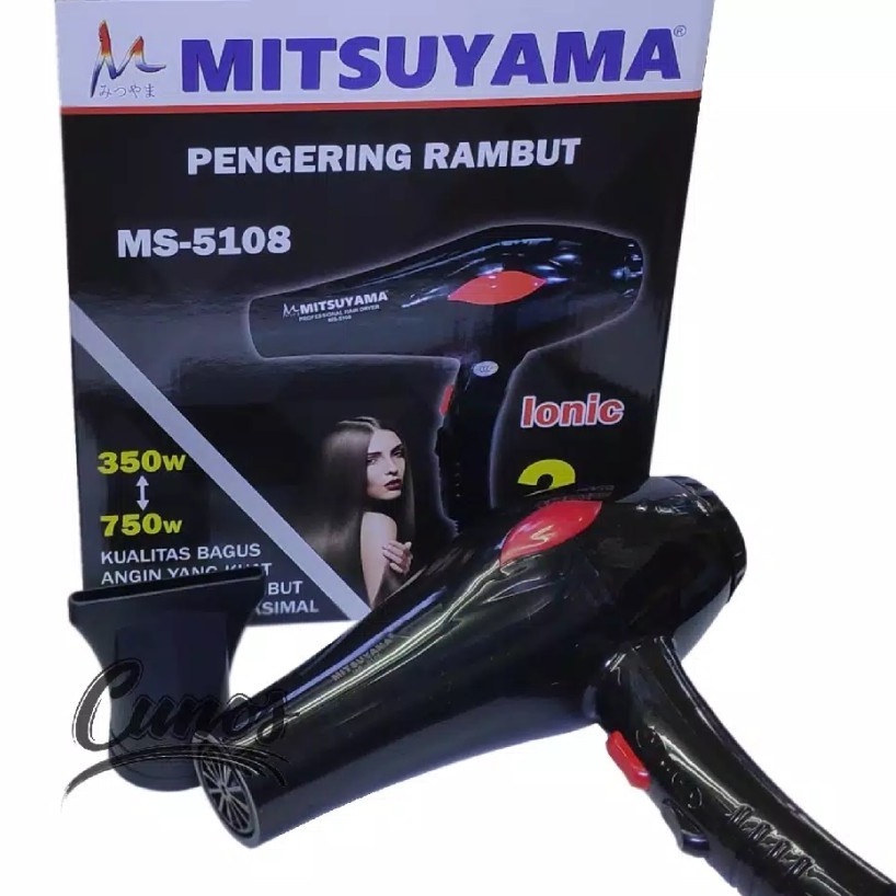 Hairdryer/Pengering Rambut Mitsuyama MS-5108 Dengan 3 Tingkatan Kepanasan Praktis dan Berkualitas