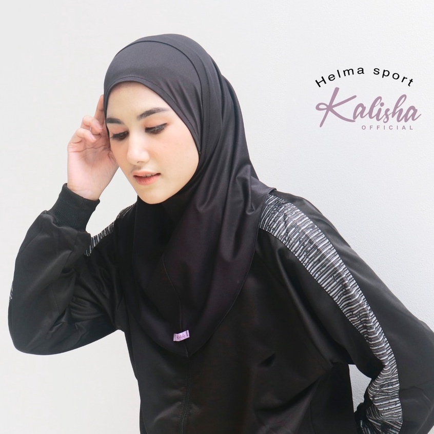 HIJAB MASKER HEADSET SPORTY HELMA / ACTIVE HIJAB EARPHONE MASK / HIJAB NEW NORMAL / HIJAB KHIMAR INSTAN BERGO MASKER EARPHONE BY KALISHA OFFICIAL-2