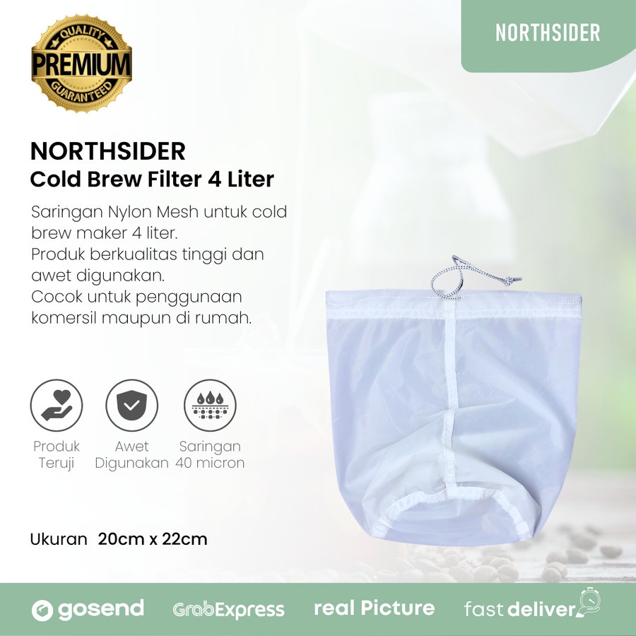 COLD BREW FILTER NYLON MESH 20x22cm 40 MICRON