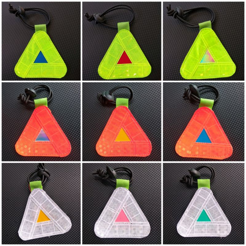 Reflektor Sepeda like Bluelug / Triangle Reflector /Triangel Segitiga Safety Ukuran Kecil