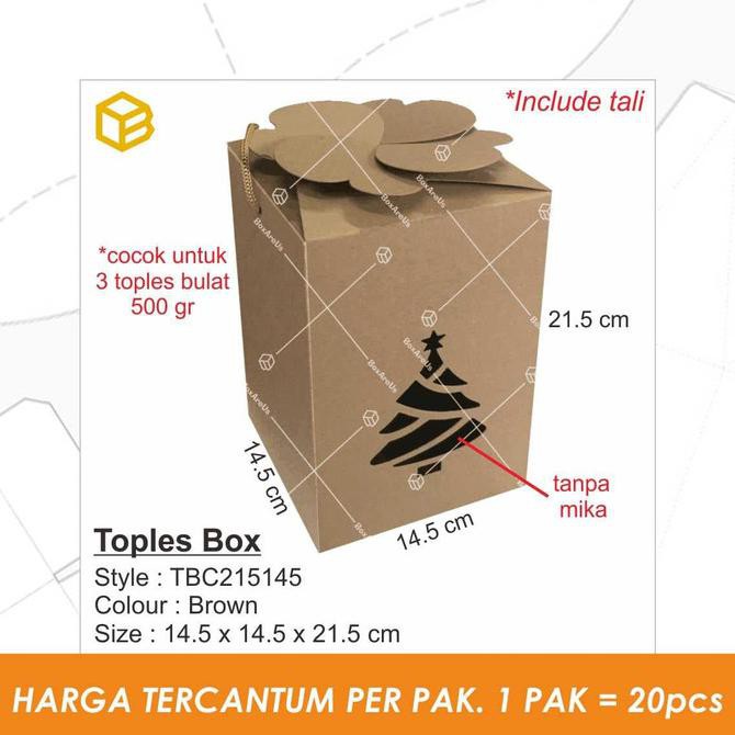 

Ready Oke] Tbc215145 - Natal / Christmas / Kotak / Giftbox / Toples Box / Cookies - Tanpa Tali