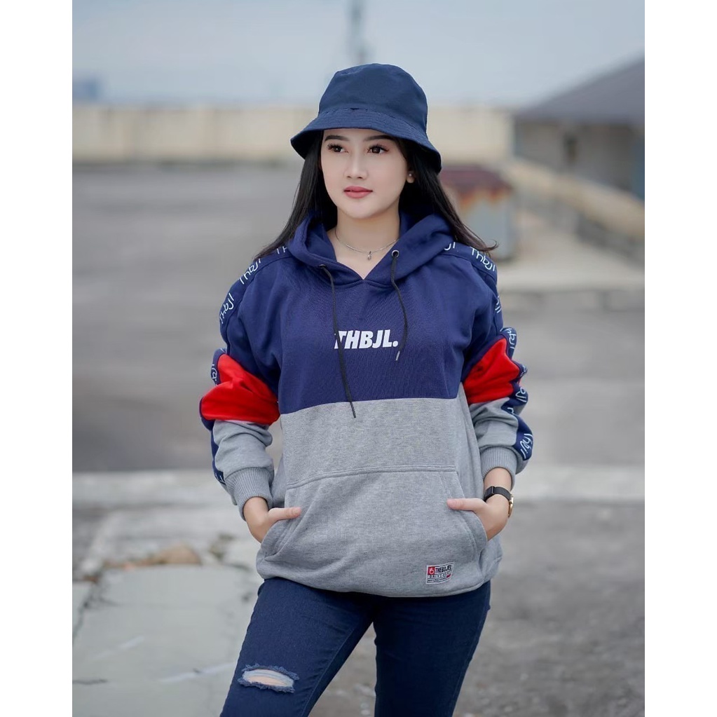 Sweater Hoodie Wanita Distro Flece Tebal Sweatshirt Original