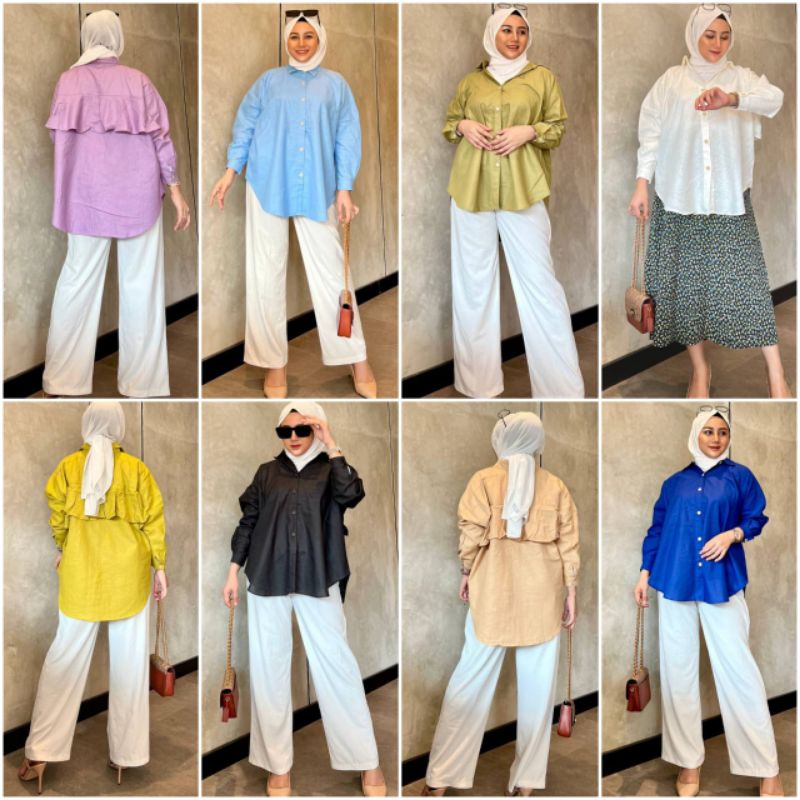 BLOUSE SABINE JUMBO OVERSIZE REMPEL BELAKANG
