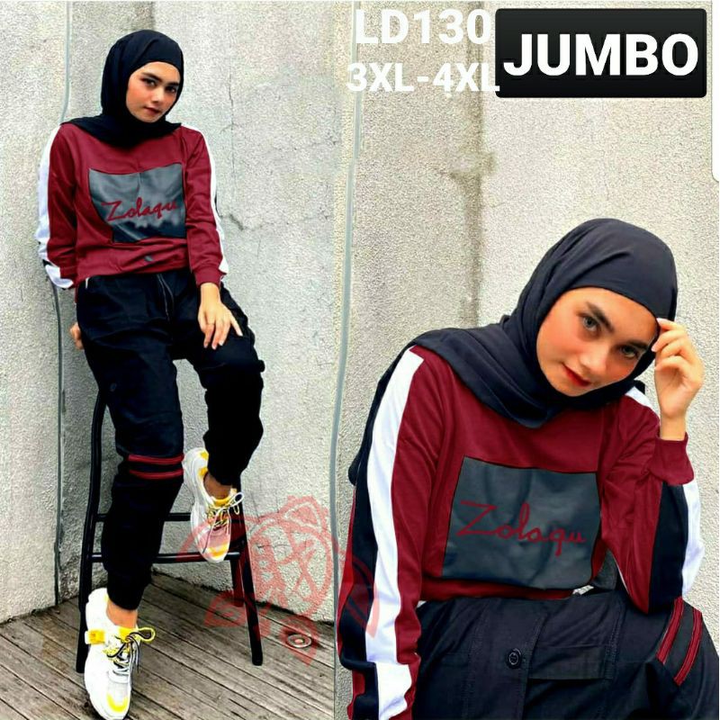 PCS SET GISKA ZLQ SETELAN PAKAIAN WANITA ATASAN DAN CELANA BABYTERRY KATUN 2 UKURAN ALLSIZE DAN JUMBO MS
