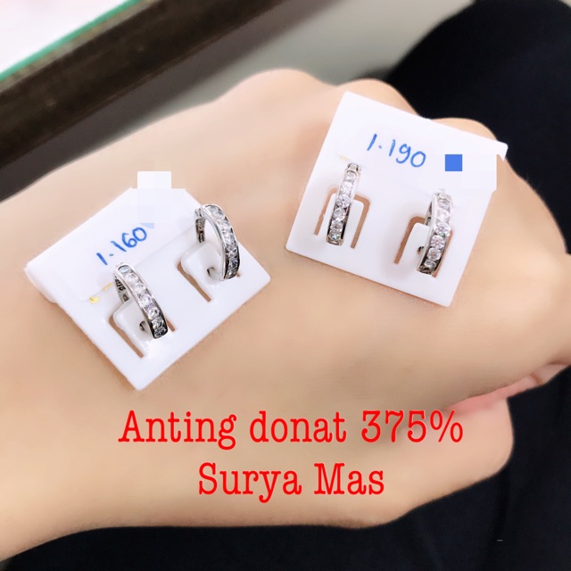 Anting bulat emas 375%