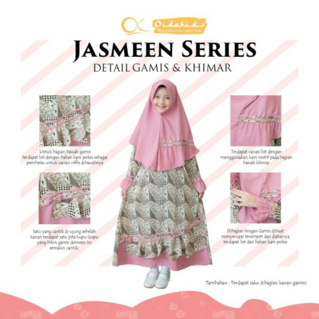 AHZA GAMIS ANAK OIDOKIDS JASMEEN JUNIOR SERIES 8,9,10