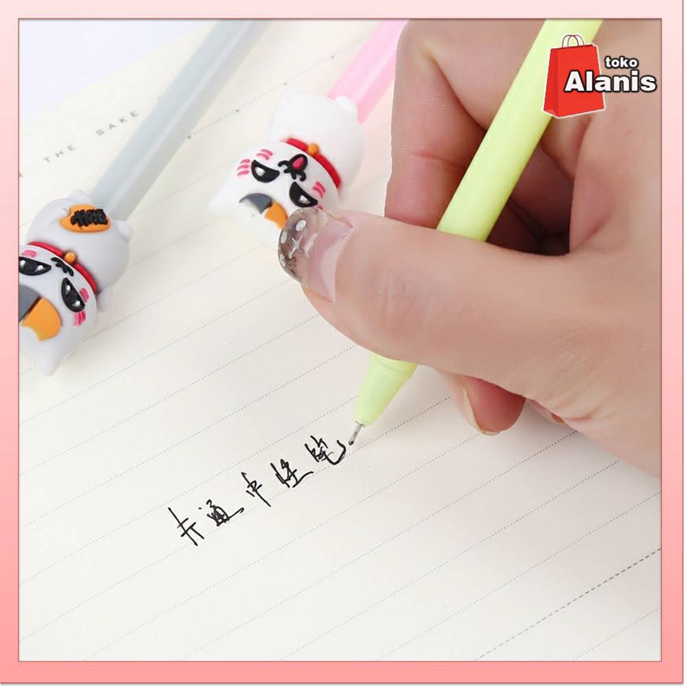 

Pulpen Pena Gel Bolpen Karakter Lucu Unik Kucing Keberuntungan Lucky Cat Kado Souvenir