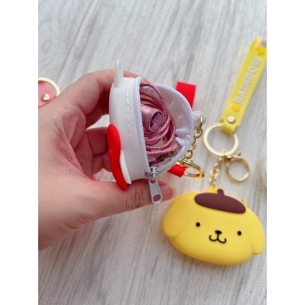 key chain dompet silikon mini TU057 hello kitty melody pompurin cinamoroll gantungan kunci keychain