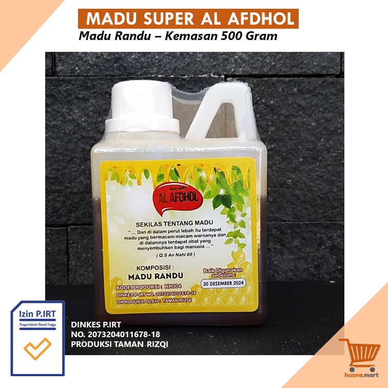 Madu Randu Super Al Afdhol  Asli - Kemasan 500 Gram