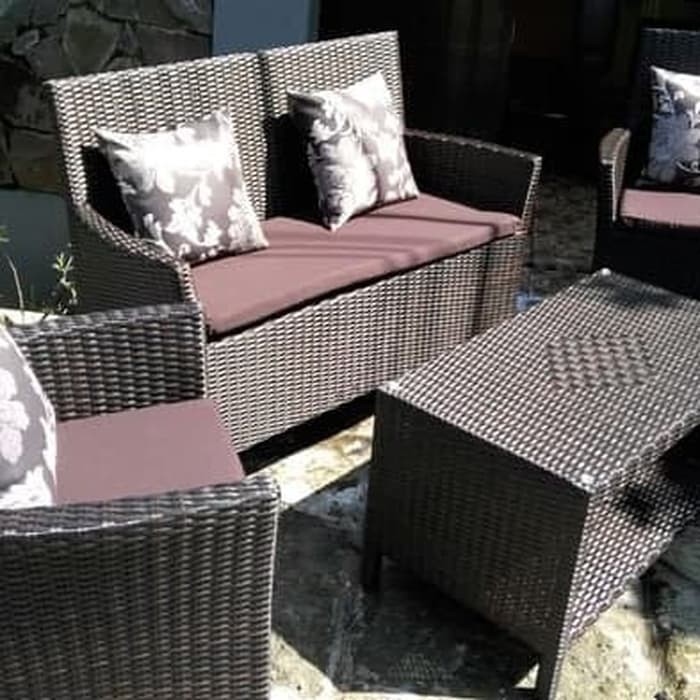 Kursi tamu model hawai rotan sintetis - ki1929