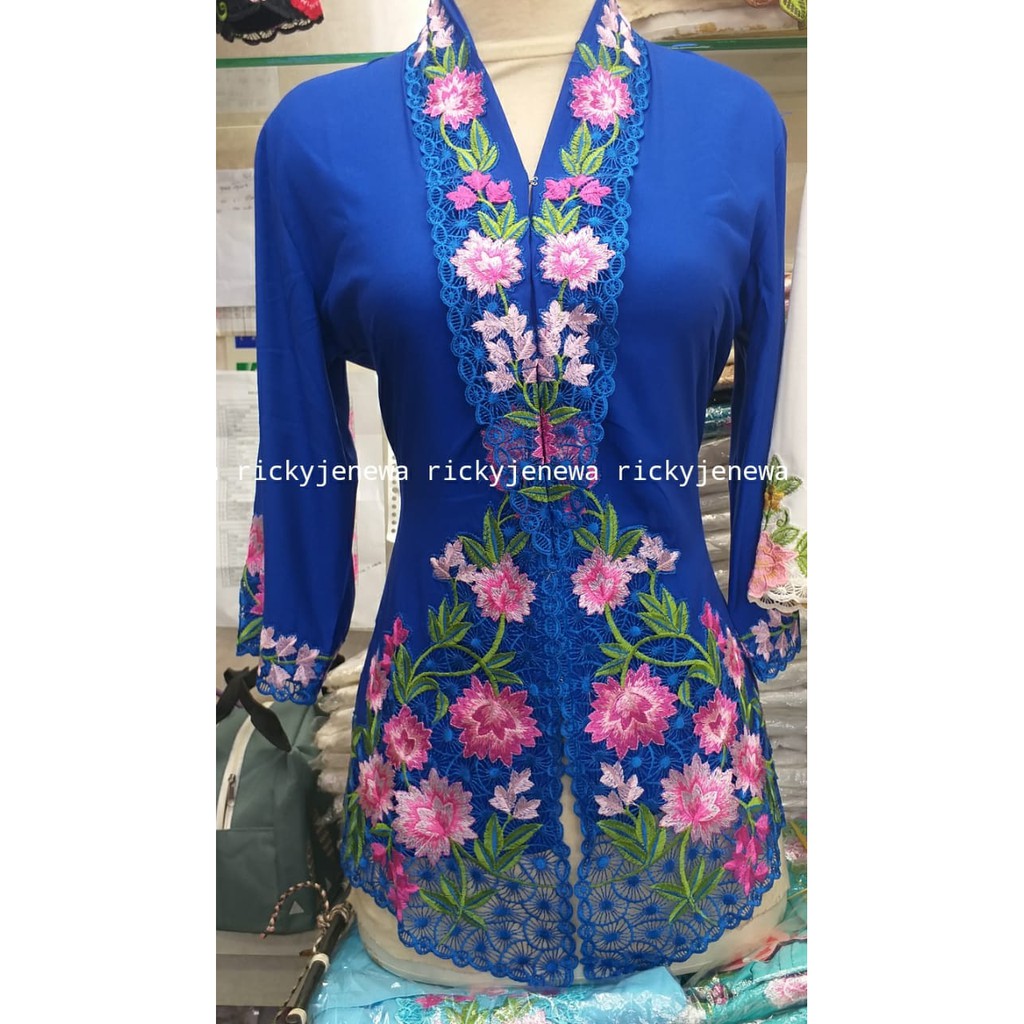 Jual KEBAYA ENCIM BIRU BENHUR / KEBAYA ENCIM FORMAL/ KEBAYA ENCIM