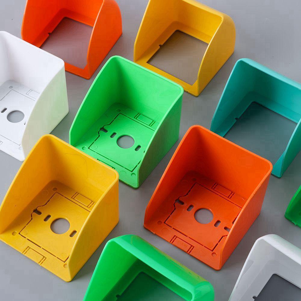 AUGUSTINA Kotak Stop Kontak Dinding Tahan Air 1pc Tahan Hujan Untuk Pengisian Tumpuk Self-Adhesive Perlengkapan Kamar Mandi Switch Protection