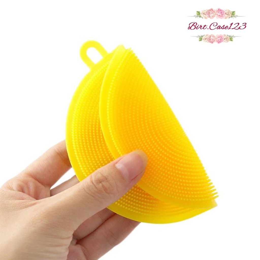 RT04 SPONS SPONGE SPON PENCUCI PIRING BULAT SILIKON SILICONE BRUSH SERBAGUNA FOOD GRADE BC5937