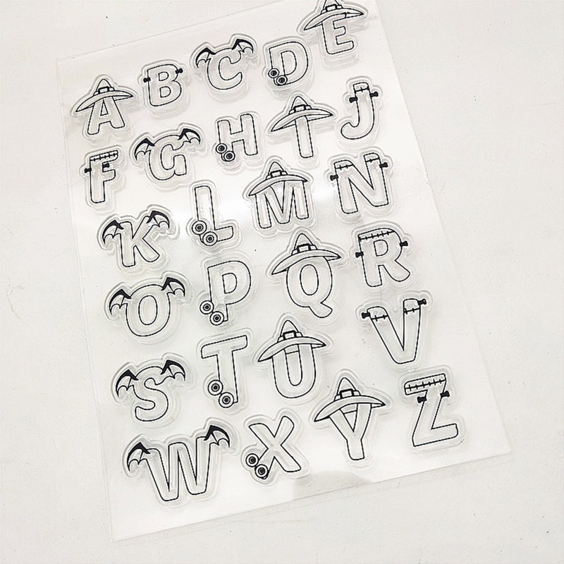 Zzz Stempel Silikon Transparan Motif Hantu Halloween Untuk Scrapbook DIY