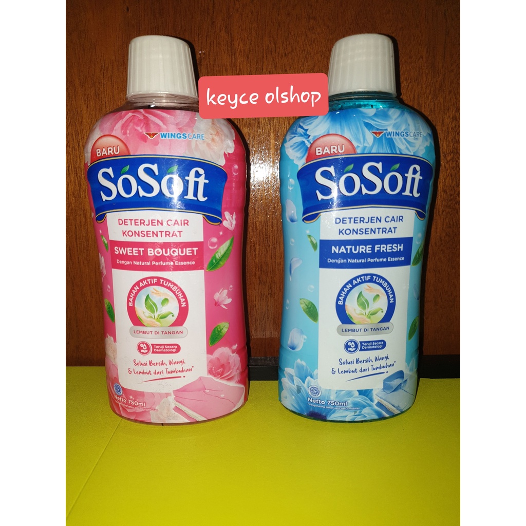 Deterjen cair/detergen Liquid Sosoft 750 ML